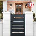 Packit - portillon en kit aluminium sah dimensions l. 1000 (entre piliers) x h. 1500 mm couleurs gris ... Packit - portillon en kit aluminium sah dimensions l. 1000 (entre piliers) x h. 1500 mm couleurs gris ...