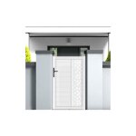 Portillon battant manuel pvc blanc arles carré l 100 x h 140 cm - poignée à gauche Portillon battant manuel pvc blanc arles carré l 100 x h 140 cm - poignée à gauche