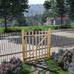 Maison chic - portillon simple porte portillon portail de jardin bois de noisetier 100 x 120 cm 36439 ...