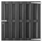 Portillon wpc 100x100 cm gris vidaxl