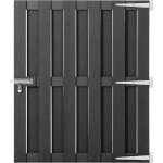 Maison chic - portillon wpc porte portillon portail de jardin 100x112 cm gris 12899