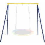 Relax4life - portique balancoire exterieur avec structure en m�tal, support de balan�oire en forme de ...