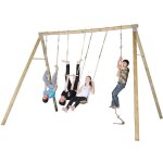 Portique oliver pour ado - bois - hors tout 11, 85m� - 4 agr�s - trigano