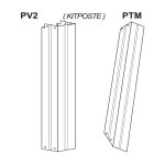 Gre - poteau lat�ral + poteau vertical pour piscines r�f. kposte1295