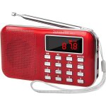 Poste radio portable, radio fm am piles et secteur, mp3, enceinte, support tf card / usb, torch, convient ...
