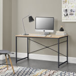 [en. casa] - poste de travail r�ros 120 x 60 x 72 cm couleur ch�ne et noir