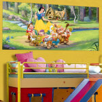Poster gant blanche neige et les 7 nains princesse disney intisse 202x90 cm