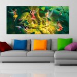 Ag art - poster g�ant f�e clochette l'arbre � poussi�re de f�es disney intisse 202x90 cm