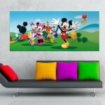 Poster gant la maison de mickey disney intisse 202x90 cm