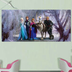 Ag art - poster g�ant la reine des neiges disney frozen intisse 202x90 cm