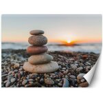 Poster mural, pierres sur la plage - 100x70