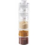 Pot d'assaisonnement forme tour bouteilles condiments transparent peut tre superpos pices stockage ...