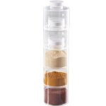 Pot d'assaisonnement forme tour bouteilles condiments transparent peut �tre superpos� �pices stockage ...