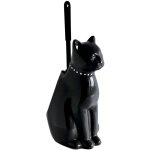 Pot  balai brosse wc chat noir onyx