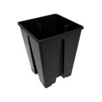Pot carr� - 3, 4l - noir - 15x15x20 cm