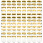 Vidaxl - pots  confiture avec couvercle dor 96 pcs verre 230 ml