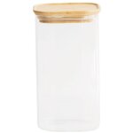 Pot de conservation carré 1, 4 l - bambou - pebbly Pot de conservation carré 1, 4 l - bambou - pebbly