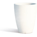 Pot ext�rieur en r�sine mod. aloe rond � 30 cm h 38 blanc