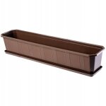 Kadax pot de fleur de balcon + support 80cm marron