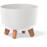 Prosperplast - pot de fleurs bas 5, 1l avec pieds amovibles et insert 238 mm, blanc - blanc Prosperplast - pot de fleurs bas 5, 1l avec pieds amovibles et insert 238 mm, blanc - blanc