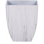 Beliani - pot de fleurs blanc en pierres et fibres de verre et r�sine 28 x 28 x 34 cm miro