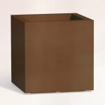 Monacis - pot de fleurs carr� en r�sine h 40 mod. cube 40x40 cm bronze