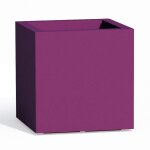 Pot de fleurs carr en rsine h 40 mod. cube 40x40 cm violet