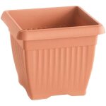 Pot de fleur carr� terra 37x37x30 cm en plastique terre cuite - prosperplast
