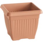 Pot de fleur carr� terra 45x45x35 cm en plastique terre cuite - prosperplast