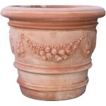 Vase rond en terre cuite 72x61 vase d'extrieur pot de jardin faite  la main jardinire de balcon pot ...