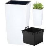 Pot de fleurs haut urbi durs265 avec insert blanc