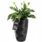 Kadax - pot de fleur avec insert pot de fleur de jardin noir 48, 5 cm