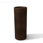 Pot de fleur jardini�re bronze rond haut pour plantes moderne en r�sine mod. barocco