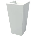 Kloris - pot de fleurs jardini�re rectangulaire en r�sine mod. egizio liscio h 65 blanc