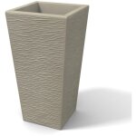 Kloris - pot de fleurs jardini�re rectangulaire en r�sine mod. egizio rustico h 90 tourterelle