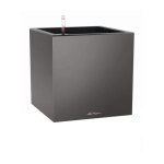 Pot de fleur lechuza canto premium cube 40 - kit complet, anthracite mtallique
