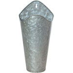 Pot de fleurs mural rustique en m�tal galvanis�, d�coration murale � suspendre, vase mural pour plantes ...