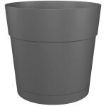 Pot a fleurs et plantes rond capri large - plastique - r�servoir d'eau - diametre 40 cm - anthracite ...