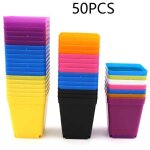 Pot de fleur en plastique carr� noir de p�pini�re, plateau d'insertion de pot de p�pini�re, outils de ...