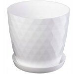 Kadax - pot de fleurs en plastique avec soucoupe intégrée, pot de plante pour une décoration florale ... Kadax - pot de fleurs en plastique avec soucoupe intégrée, pot de plante pour une décoration florale ...