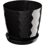 Pot de fleurs en plastique avec soucoupe intgre, pot de plante pour une dcoration florale moderne ...