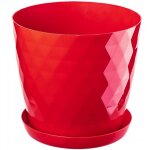 Pot de fleurs en plastique avec soucoupe intgre, pot de plante pour une dcoration florale moderne ...