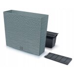 Pot de fleurs avec reserve deau 12 l gris galet - furu