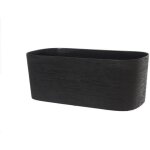Pot de fleurs avec r�serve d'eau - garden id respect - noir - anthracite 50 x 17 cm - 100 % d�chets m�nagers ...