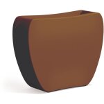 Monacis - pot de fleurs en rsine 100x31 cm h 40 mod. heart marron