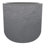 Eda - pot de fleurs rond en plastique volcania up gris galet - ø 50 cm Eda - pot de fleurs rond en plastique volcania up gris galet - ø 50 cm