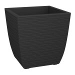 Eda - pot de fleur stone diva carr avec bac amovible 43, 5 x 44, 2 cm