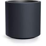 Pot de fleurs xl en plastique rond, forme droite - 47 x 44 cm - bac  fleurs design en anthracite avec ...