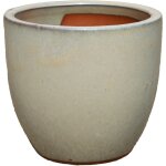 Pot grande taille d'extrieur lancelot 47x41cm perle, fait main en terre cuite maille, rsistant au ...