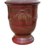 Pot grande taille d'extérieur richelieu 46x56cm rouge brique, fait main en terre cuite émaillée, résistant ... Pot grande taille d'extérieur richelieu 46x56cm rouge brique, fait main en terre cuite émaillée, résistant ...